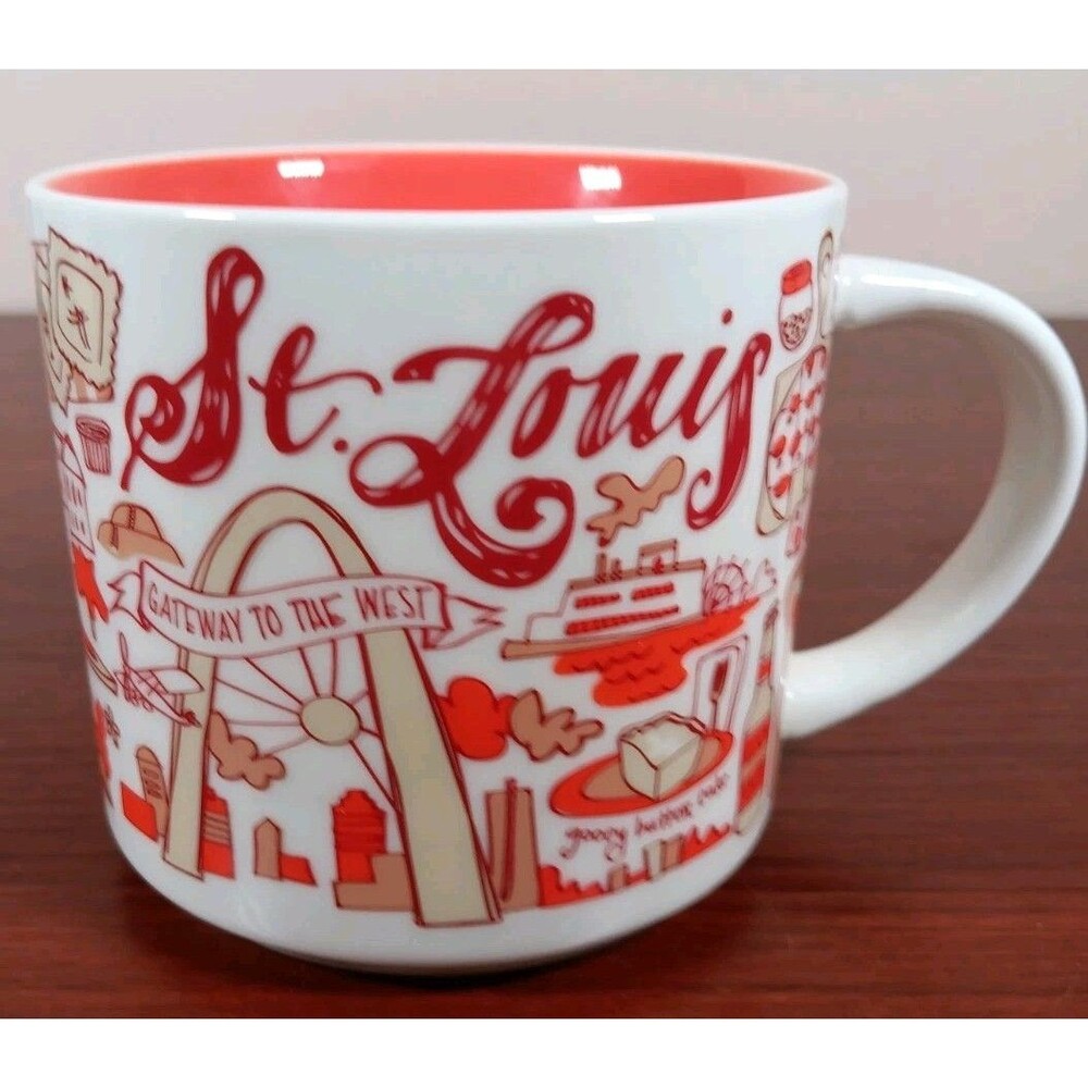 Starbucks St. Louis Been There Series Mug Red White 14 Ounces 2109 Release EUC